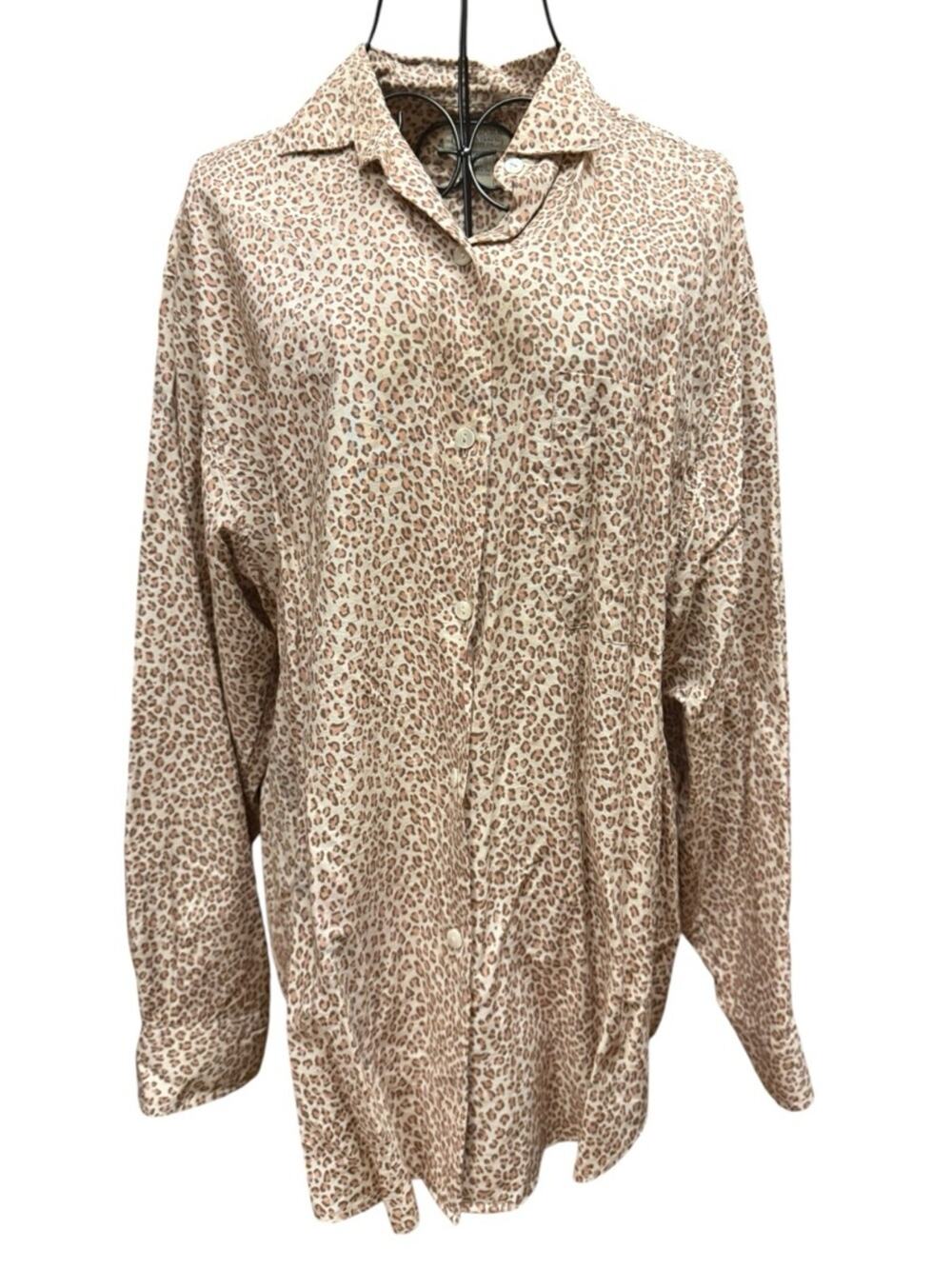 Banana Republic Beige Leopard Print Shirt Large